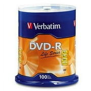 Verbatim Life Series DVD-R 4.7GB 16x Recordable Blank Disc 100 Pack Spindle