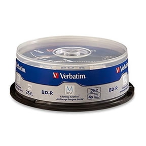 Verbatim M Disc- BD-R 25GB 4X- Spindle- Branded Surface