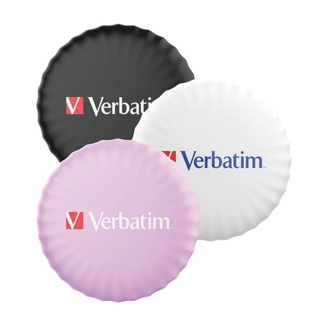 Verbatim My Finder Bluetooth Coin Tracker - Black, White & Purple - Pack of 3