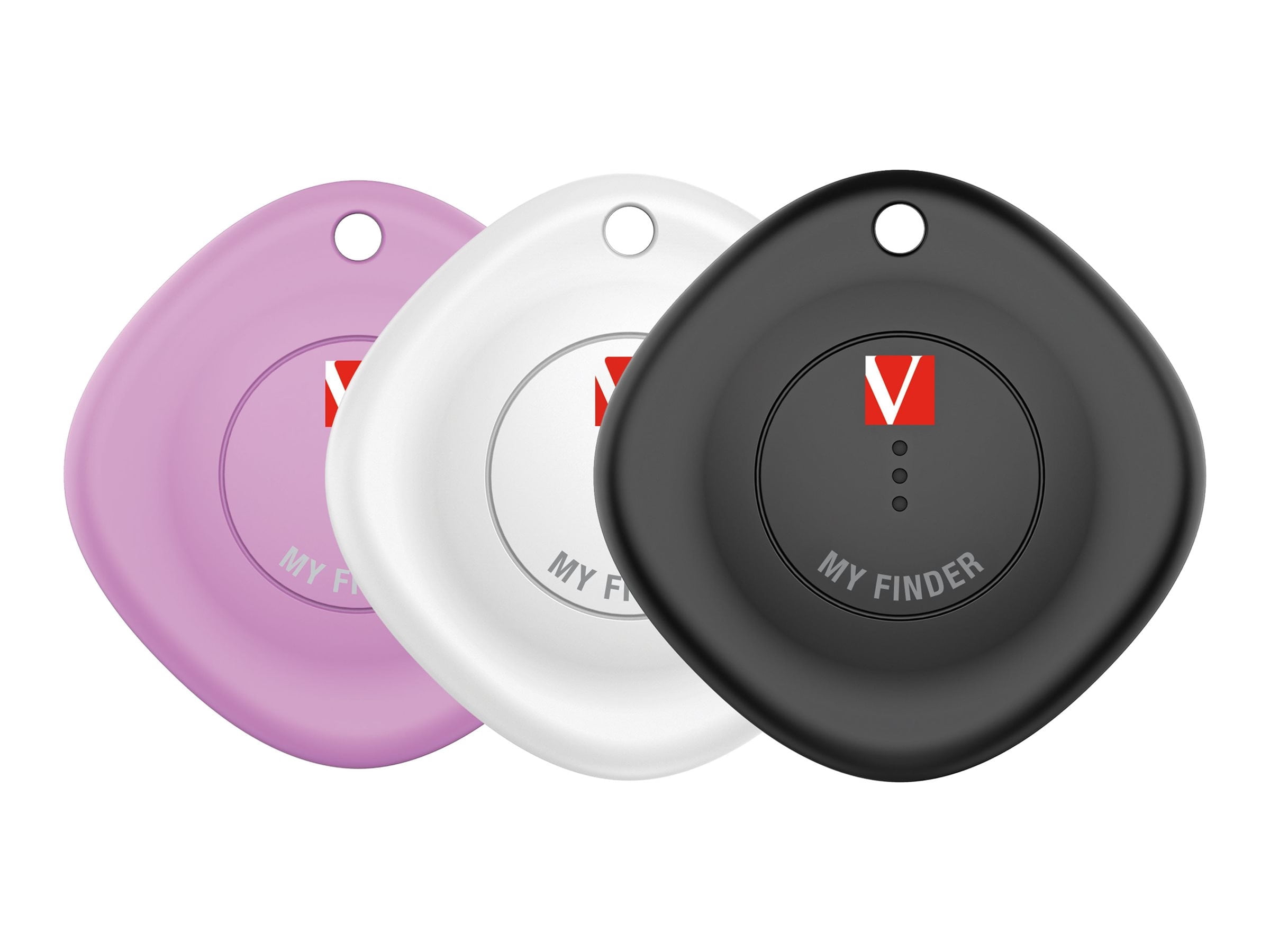 Verbatim My Finder Bluetooth Tracker Tag 3pk – Black,White,Purple