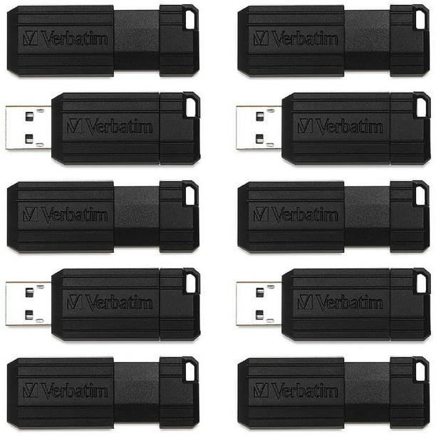 Verbatim PinStripe USB Flash Drives - 16 GB - USB 2.0 - Black - 5 / Bundle Verbatim PinStripe USB Flash Drives - 16 GB - USB 2.0 - Black - 5 / Bundle