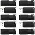 thumbnail image 1 of Verbatim PinStripe USB Drive - 64 GB - USB 2.0 - Black - 10 / Pack, 1 of 1