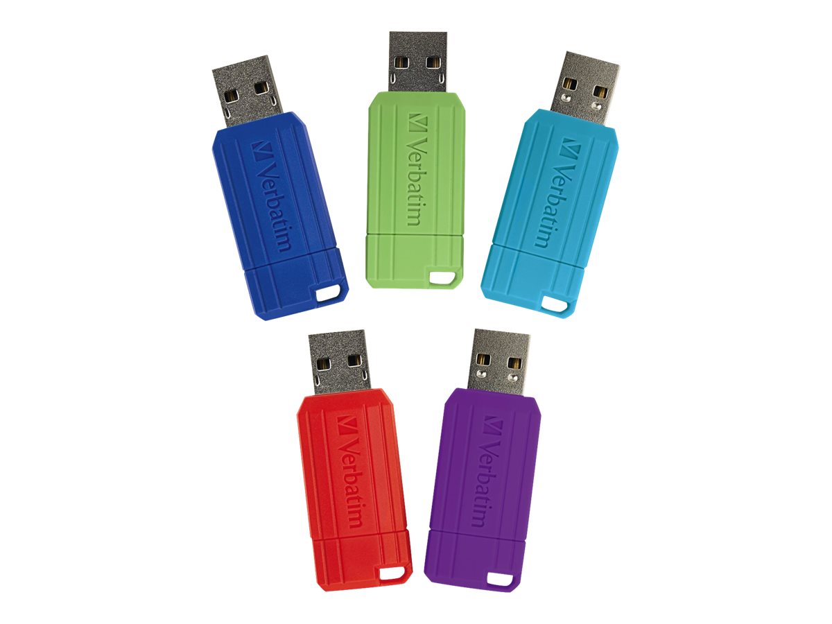 Pinstripe Usb 2.0 Flash Drive | 8 Gb | 5 Assorted Colors | Total Quantity: 1
