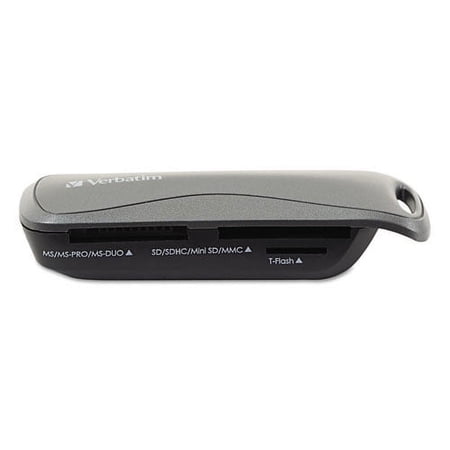 Verbatim Pocket Card Reader, 480 MBps, USB 2.0, Each