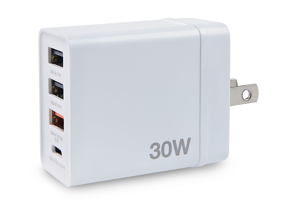 Verbatim 30W 4-Port USB Wall Charger - White (70772)