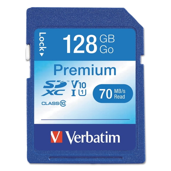 Verbatim Premium - Flash Memory Card - 128 Gb - Uhs Class 1 / Class10 - 600x - Sdxc Uhs-i