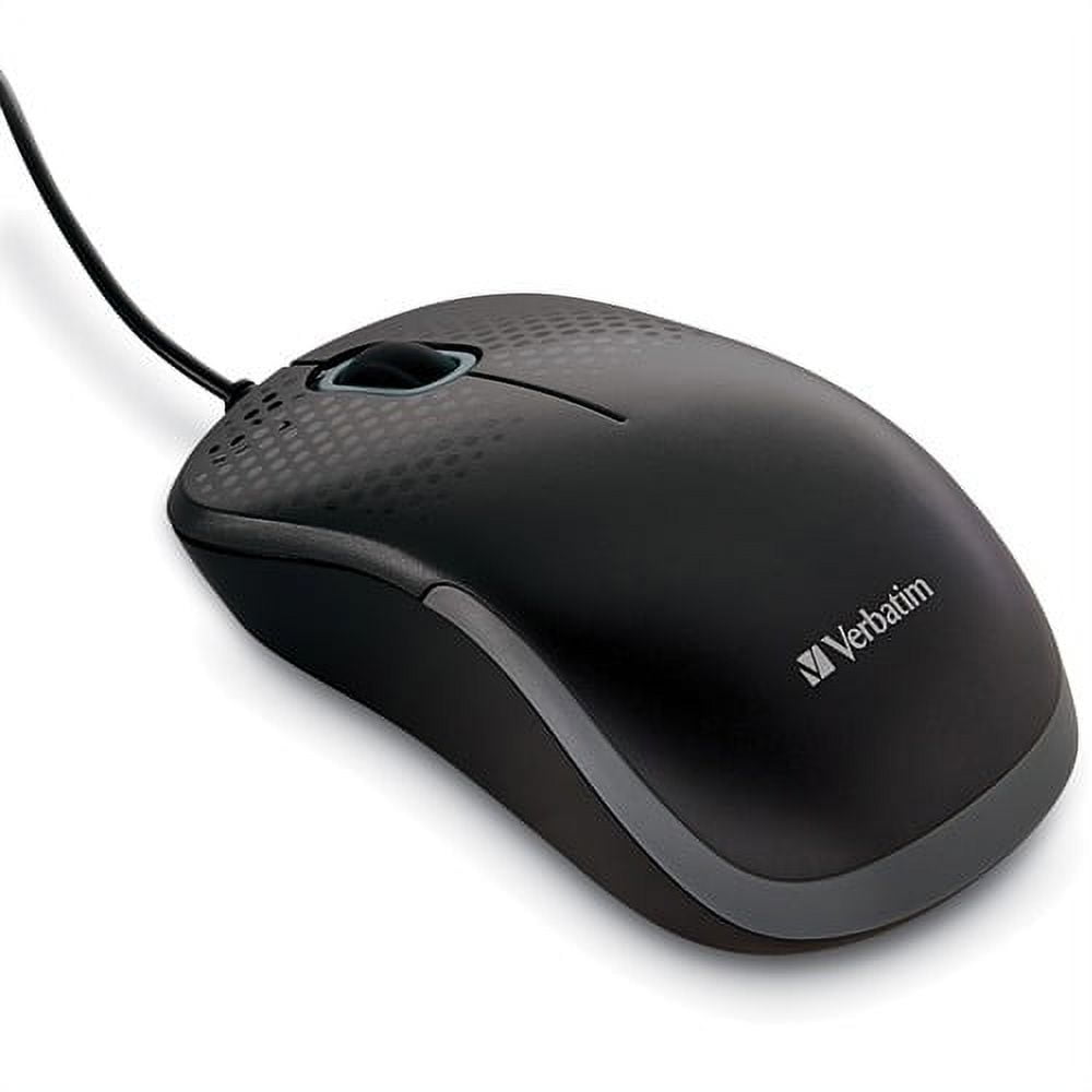 Verbatim Silent Corded Optical Mouse - Black - Optical - Cable - Black - 1 Pack - USB Type A - Scroll Wheel - 3 Button(s) Verbatim Silent Corded Optical Mouse - Black - Optical - Cable - Black - 1 Pack - USB Type A - Scroll Wheel - 3 Button(s)