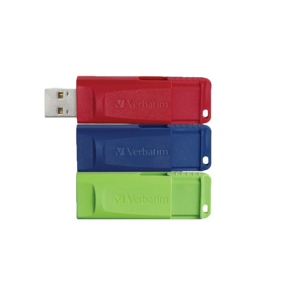 Verbatim Store n Go USB-A Flash Drives, 3 Count (32 GB)