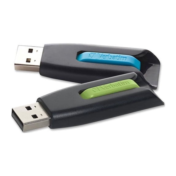 32gb Store 'n' Go® V3 Usb 3.2 Gen 1 Flash Drive - 2pk - Blue, Green - 32 Gb Usb 3.2 Gen 1 - Blue, Green - 2 Pack""