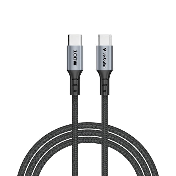 Verbatim Sync & Charge 100W USB-C to USB-C Cable, Black