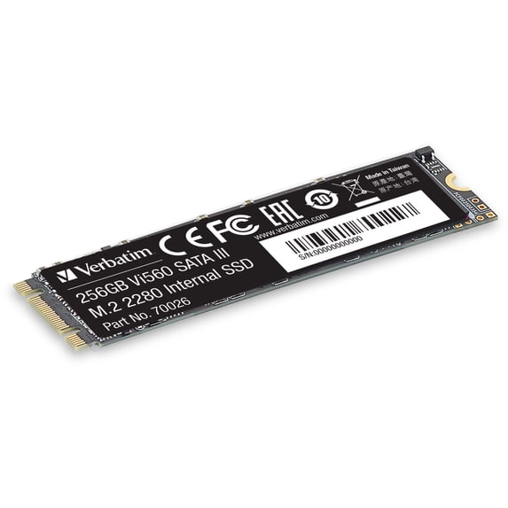 Verbatim, VER70026, 256GB Vi560 SATA III M.2 2280 Internal SSD, 1