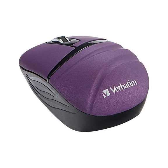 Verbatim Wireless Mini Travel Mouse, Commuter Series - Purple
