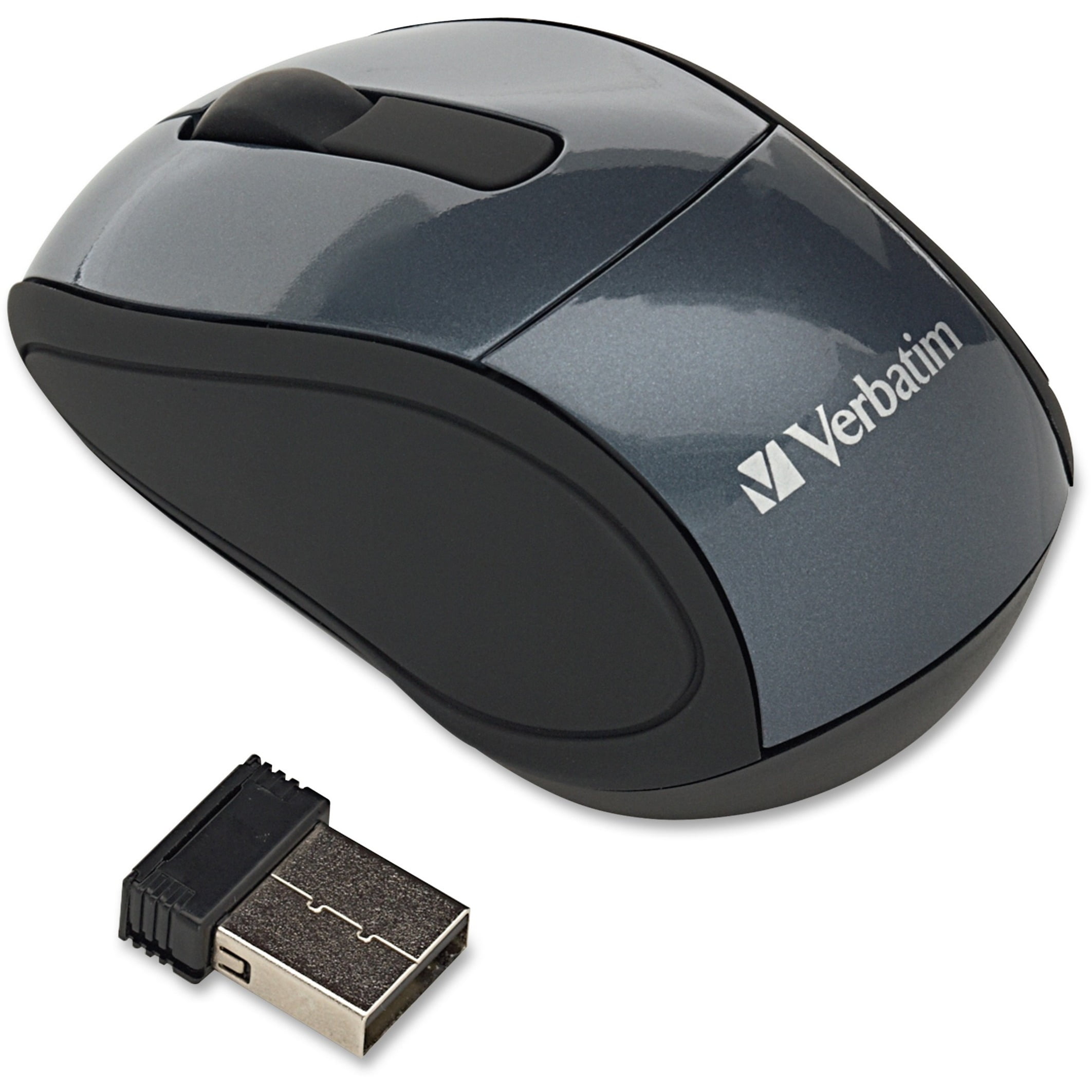 Verbatim Wireless Mini Travel Optical Mouse - Blue - Radio Frequency - USB - 1600 dpi - Scroll Wheel