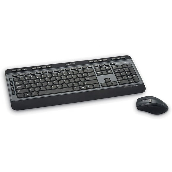 Verbatim Wireless Multimedia Keyboard and 6-Button Mouse Combo - Black - USB Type A Wireless RF Black - USB Type A Wireless RF Optical - 6 Button - Sc | Bundle of 2 Each