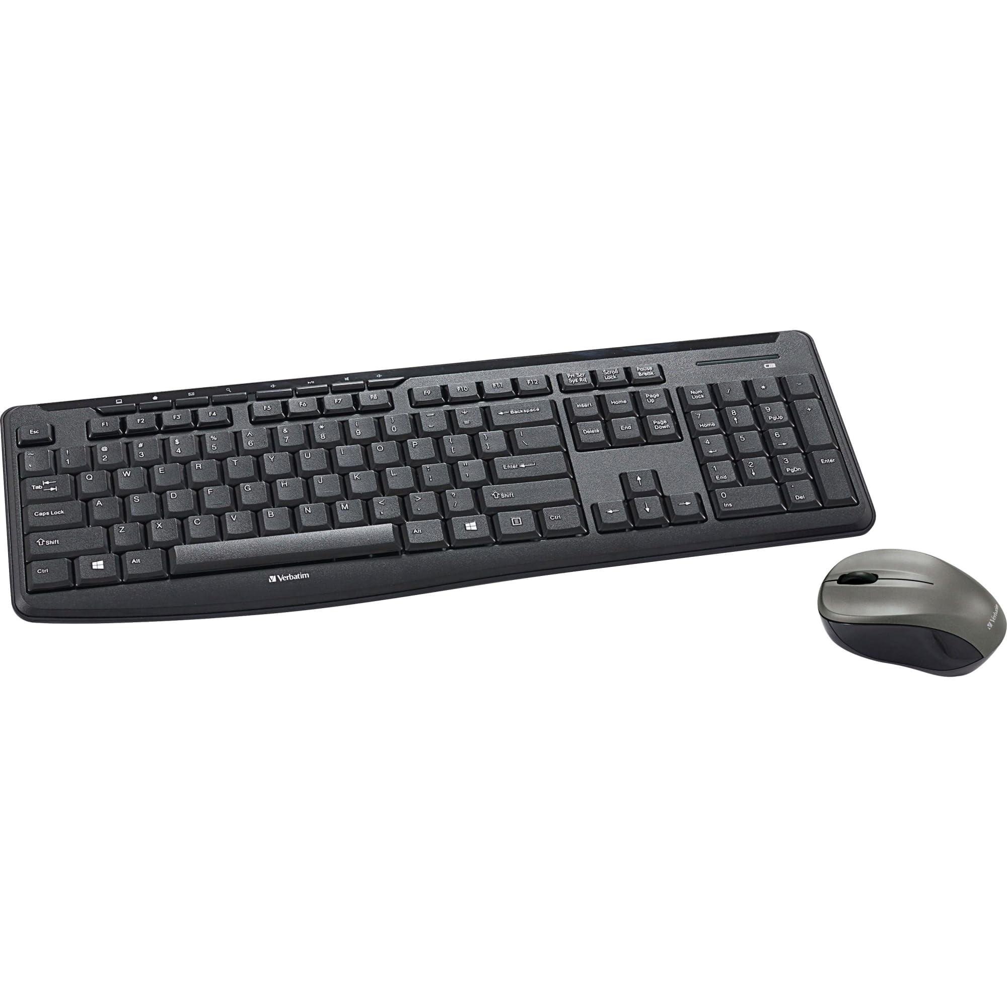 Verbatim Wireless Silent Mouse & Keyboard Combo 2.4GHz with Nano
