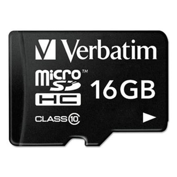 Verbatim microSDHC Card with Adapter- Class 10- 16GB