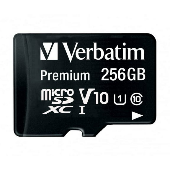 Verbatim microSDXC memory card with adapter - 256 GB - read speed up to 90 MB/s - minimum write