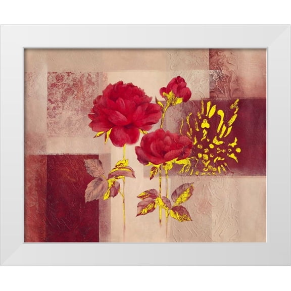 Verbeek-Van Den Broek 14x12 White Modern Wood Framed Museum Art Print Titled - Red Impression
