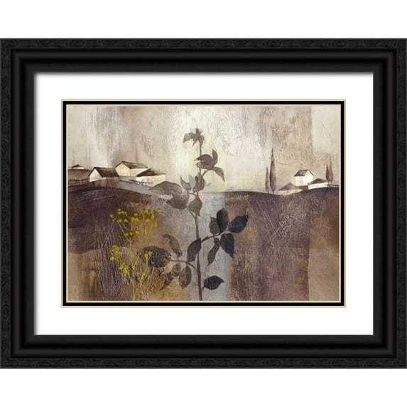 Verbeek-Van Den Broek 18x14 Black Ornate Wood Framed with Double Matting Museum Art Print Titled - Tuscan Gold II