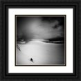 thumbnail image 1 of Verbiest, Eric 15x15 Black Ornate Wood Framed with Double Matting Museum Art Print Titled - Happiness Is First Tracks In Fresh Snow, 1 of 4