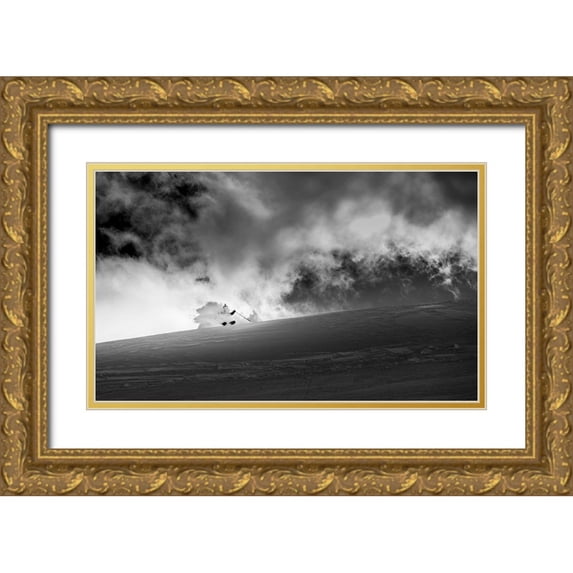 Verbiest, Eric 18x12 Gold Ornate Wood Framed with Double Matting Museum Art Print Titled - After 30 Cm Of Fresh Snow