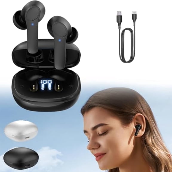Translation Earbuds - Breaking Down Language Barriers, Supports 144 Languages, Real-Time Translator Earbuds, 4 Modes and Scenarios, Support Offline Translation (Black * 1)
