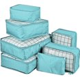 thumbnail image 1 of Vercord 7 Set Travel Packing Organizers Cubes Luggage Suitcase Organizer Bags Clothes Underwear Cube Shoe Pouch Pack Blue, 1 of 5