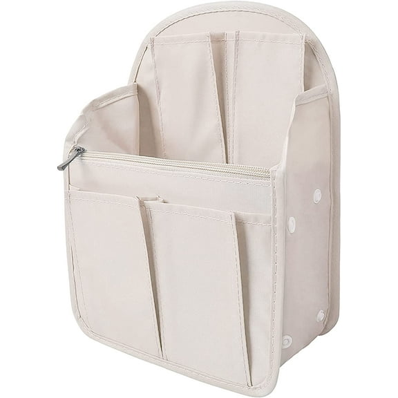 Vercord Backpack Organizer Insert Liner Hanging Travel Bag in Bag with Many Pockets Beige Medium