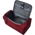 thumbnail image 1 of Vercord Mens Toiletry Bag Wash Travel Small Shaving Dop Kit Shower Bathroom Ditty Hygiene Bag Frosted Burgundy, 1 of 6
