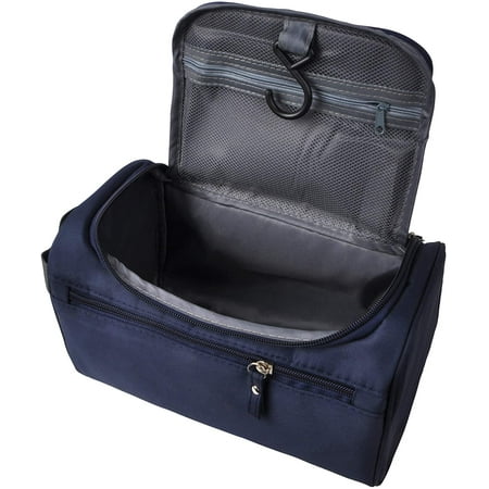Vercord Mens Toiletry Bag Wash Travel Small Shaving Dop Kit Shower Bathroom Ditty Hygiene Bag Navy Blue