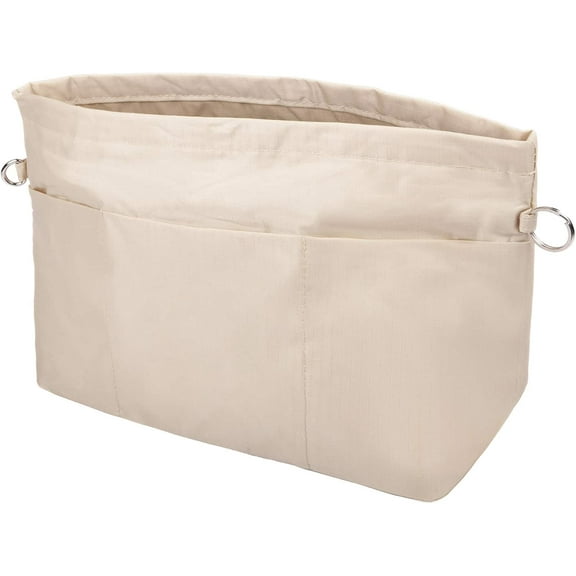 Vercord Purse Organizer Insert Bag Tote Handbags Pocketbook Inserts Organizers Zipper 11 Pockets Beige S