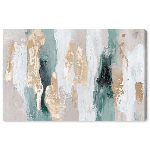 Verdant Tides Canvas Modern Abstract Art by Art Remedy, Gallery Wrapped, 36" x 24"