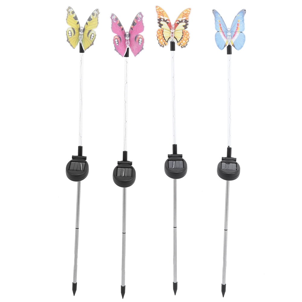 Verdant Touch Garden Decoration Light 4pcs LED Solar Stake Lights RGB Colorful Outdoor Landscape Lights for Garden Courtyard Villa Decoration