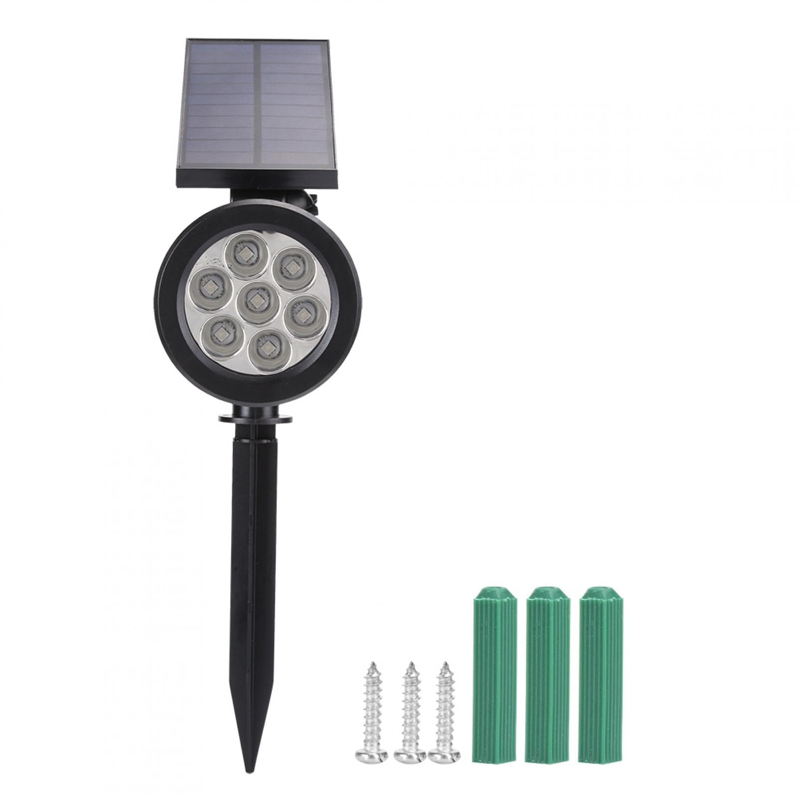 Verdant Touch Solar Pathway Lights 7LED Solar Spotlight Adjustable Waterproof Security Wall Light for Outdoor Garden Yard Pond Lawn Landscape