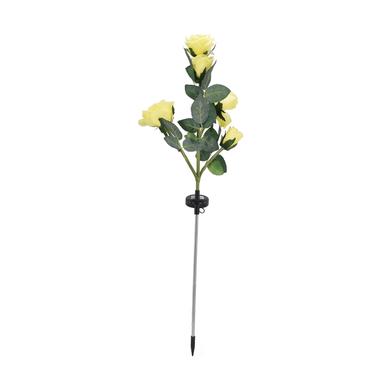 Verdant Touch Solar Stake Lights Solar Flowers Solar Cell Panel Intelligent Light Control Waterproof Function Solar Flower LightsYellow