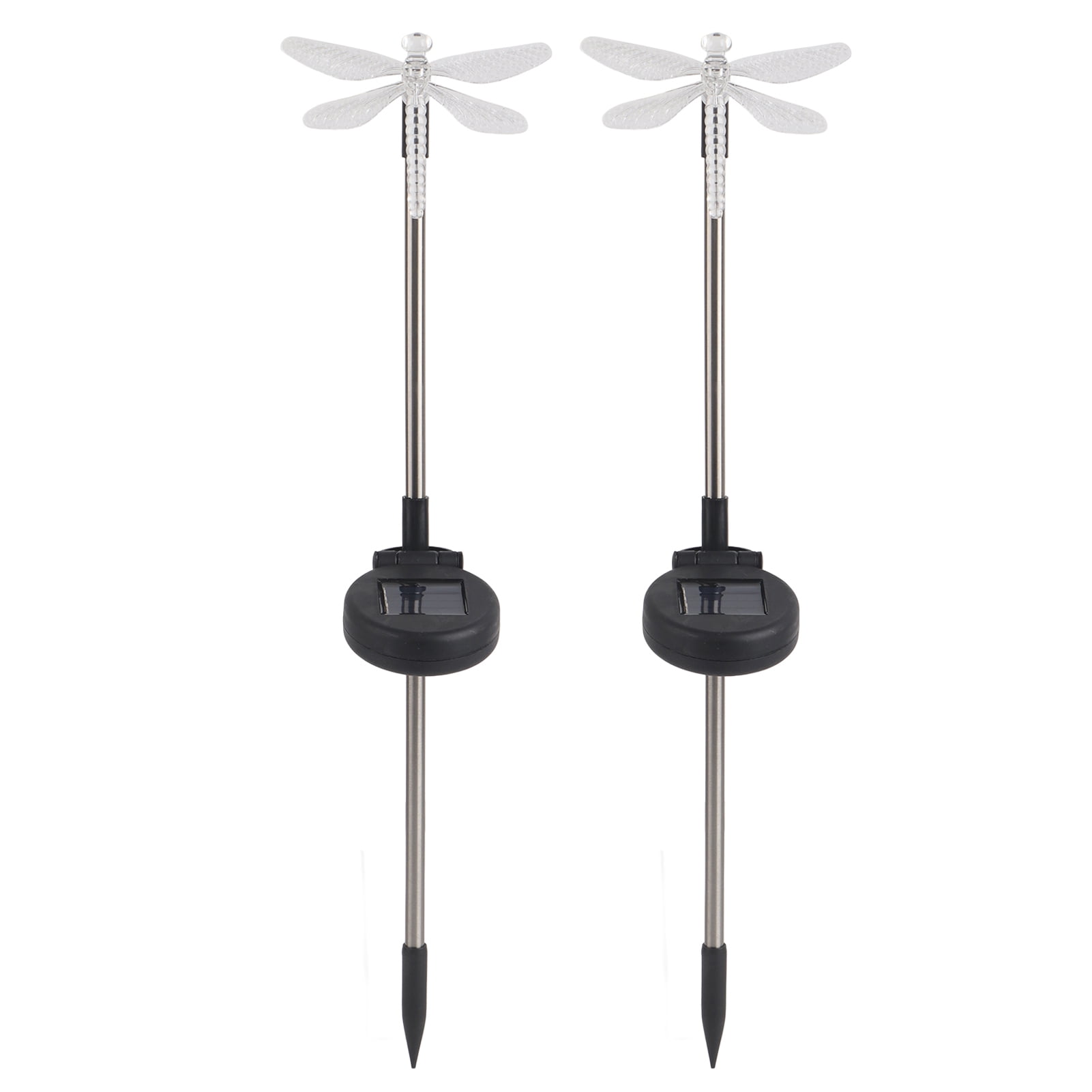 Verdant Touch Stake Light 2Pcs/Set Unique Dragonfly Solar LED Lawn Light Color Changing Garden Stake Light Decoration