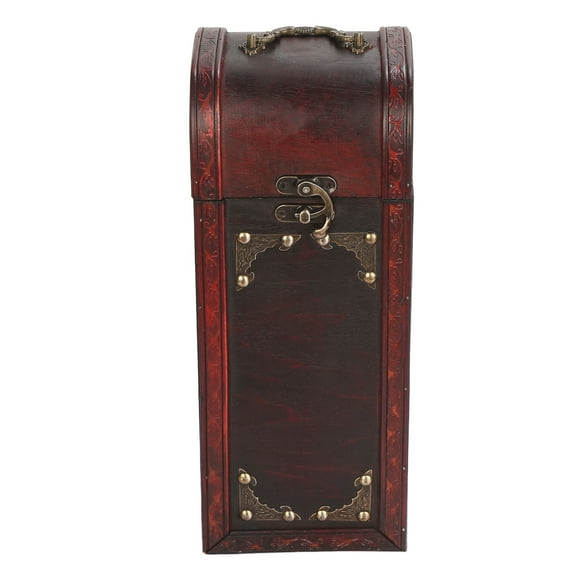Verdant Touch Wooden Wine Box Wine Box Wooden Vintage Retro Portable Single Bottle Decorative Carrying Storage Case