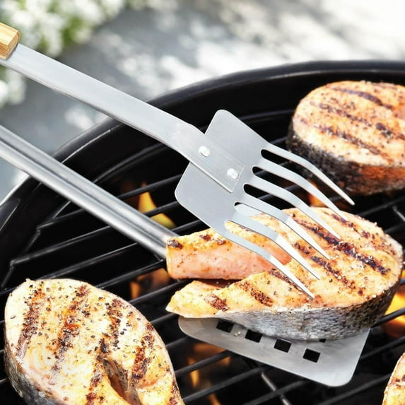 Verde Collection 3-in-1 Locking Claw Grill Tongs, 20" Long BBQ Tongs