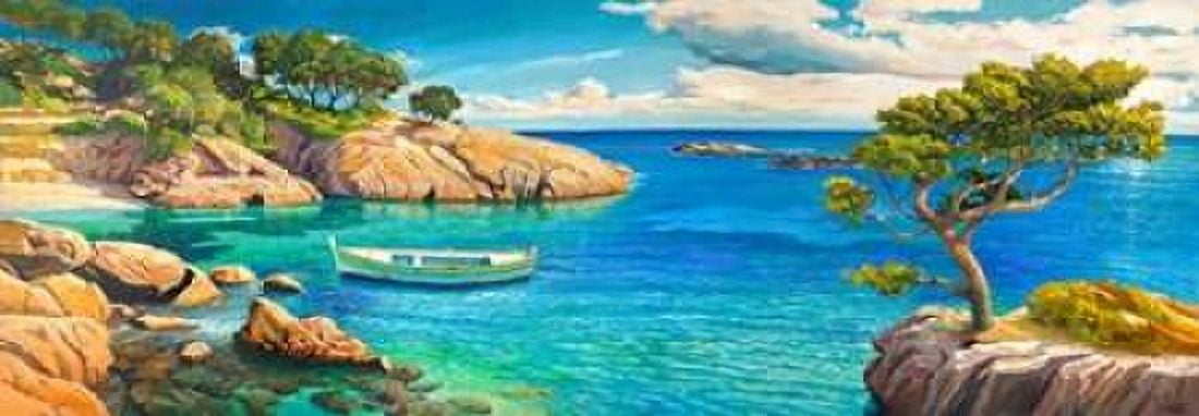 Verde Mediterraneo Canvas Art - Adriano Galasso (10 x 20)