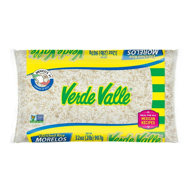 Verde Valle Morelos Large Grain Rice, Ideal for Latin Recipes, 2 lb Bag ...