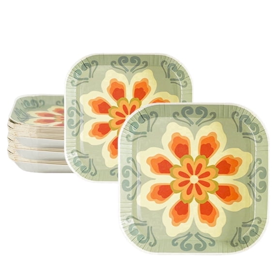 Verdelife Small Paper Plates, 5 inch Party Plates 30 Count, Soak Proof and Microwavable, Disposable Plates for Tea Party, Baby Shower, Bridal Shower, Birthday, Wedding and Any Celebration