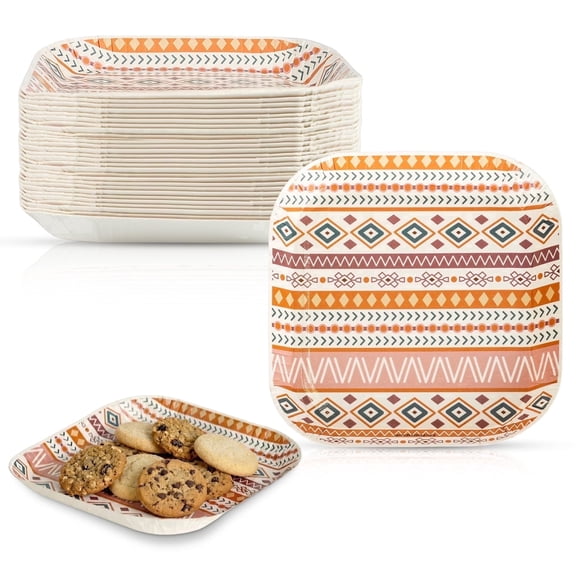 Verdelife Small Paper Plates, 5 inch Party Plates 50 Count, Disposable Plates for Tea Party, Baby Shower, Bridal Shower, Birthday, Wedding and Any Celebration