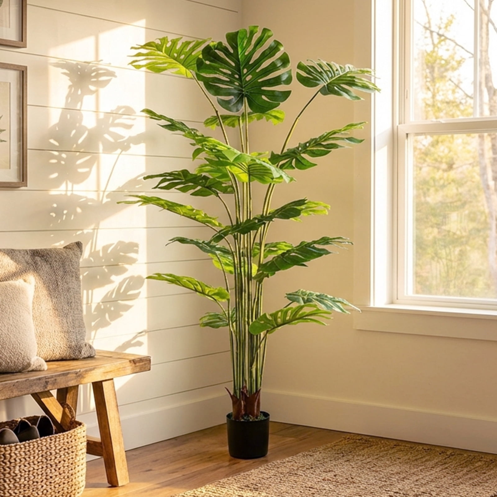 Verdelure 6FT Artificia Plant Fake Tropical Potted Tree Indoor Faux Floor Plant for Home Office Decor