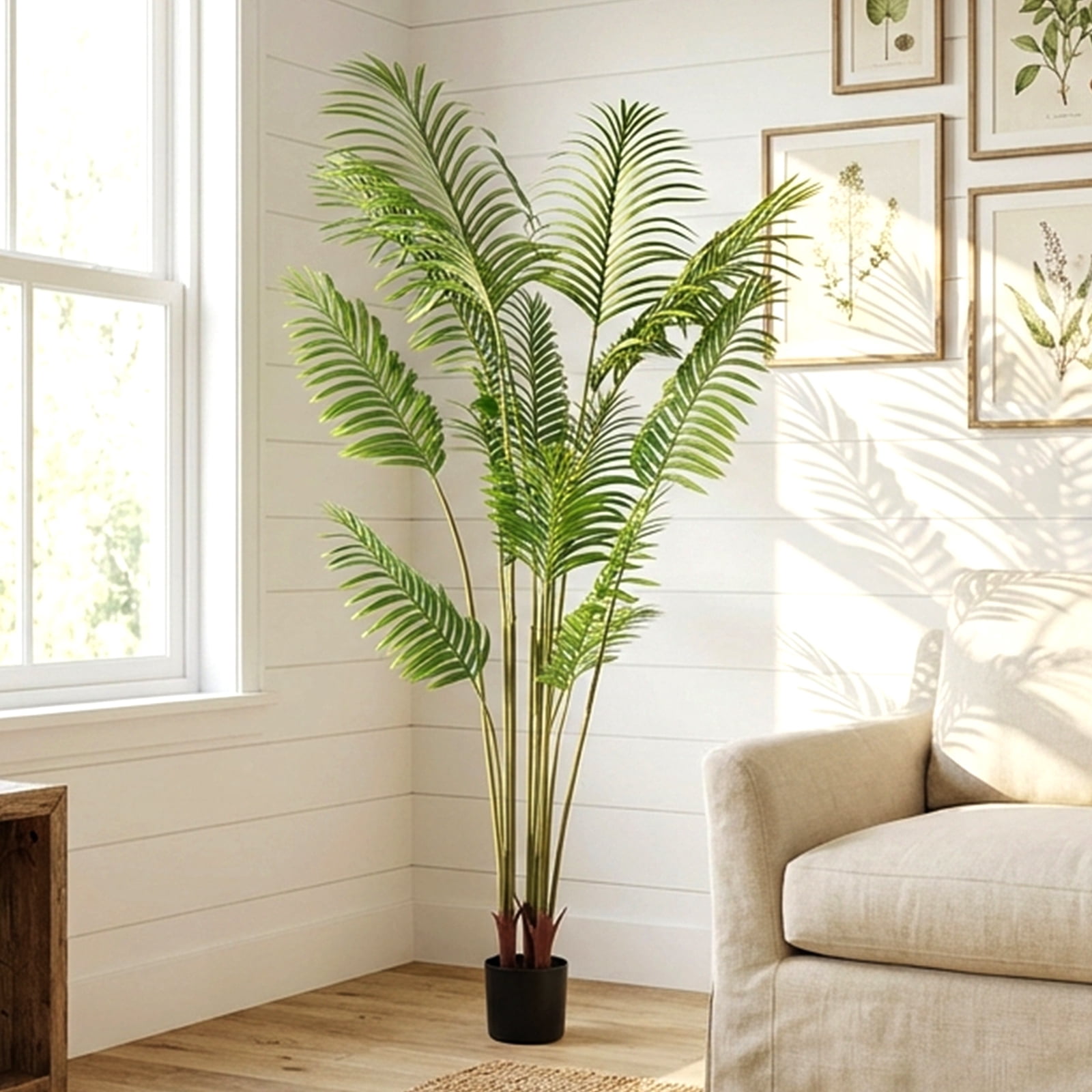 Verdelure 6FT Artificial Plant Fake Tropical Palm Tree Potted Indoor Faux Floor Plant for Home Office Decor