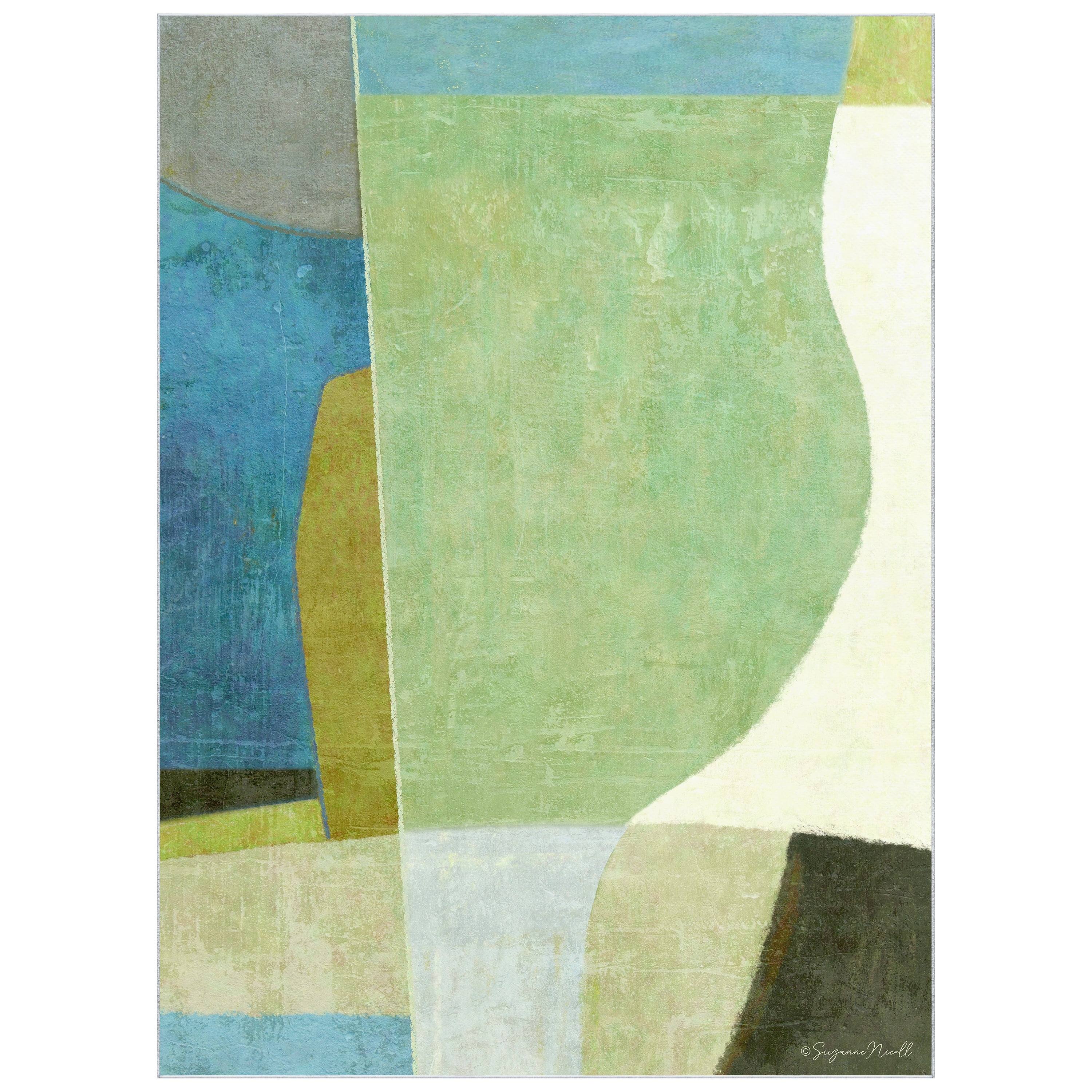 Verdent I Washable Geometric Art Area Rug size 8'x10', Power-loomed, Heavenly Softness with Non-Slipping Backing
