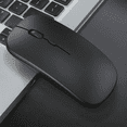 thumbnail image 1 of VerdeVida Bluetooth 5.2 Wireless Mouse — Rechargeable Silent-Click Mouse for MacBook, Laptop, PC, iPad, Chromebook, Windows 11/10/8 — Slim Portable Travel Mouse, 1600 DPI, Multi-Device, Black, 1 of 7