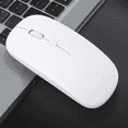 thumbnail image 1 of VerdeVida Bluetooth 5.2 Wireless Mouse — Rechargeable Silent-Click Mouse for MacBook, Laptop, PC, iPad, Chromebook, Windows 11/10/8 — Slim Portable Travel Mouse, 1600 DPI, Multi-Device, White, 1 of 7