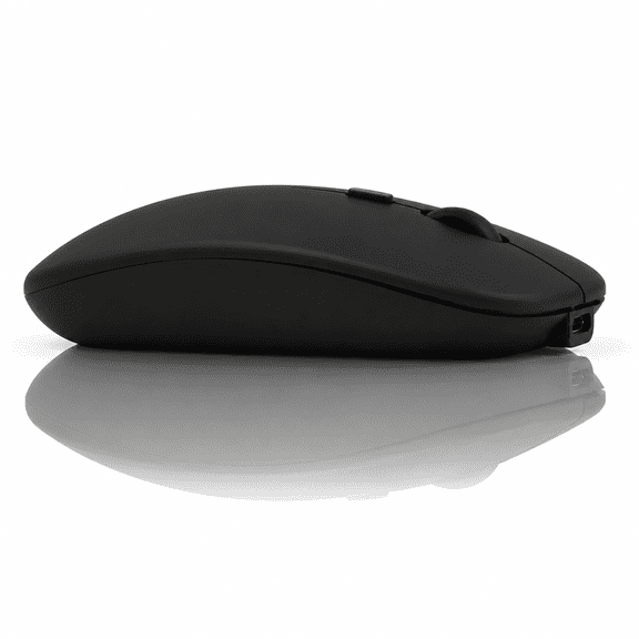 VerdeVida Bluetooth 5.2 Wireless Mouse — Rechargeable Silent-Click Mouse for MacBook, Laptop, PC, iPad, Chromebook, Windows 11/10/8 — Slim Portable Travel Mouse, 1600 DPI, Multi-Device, Black