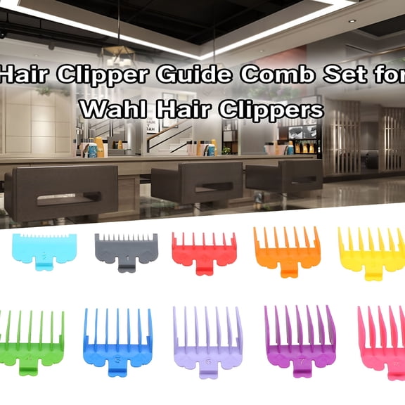 Verdlora 10PCS Hair Clipper Guide Comb for Hair Clippers Limit Combs Set Hair Trimmer Standard Guards Attach Parts Accessories