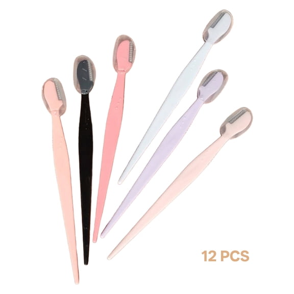 Verdlora 12 Pcs Eyebrow Razor,Portable Trimmer Eyebrow Trimmer,Foldable Design Sharp Razor Womens Face Shavers,Style5